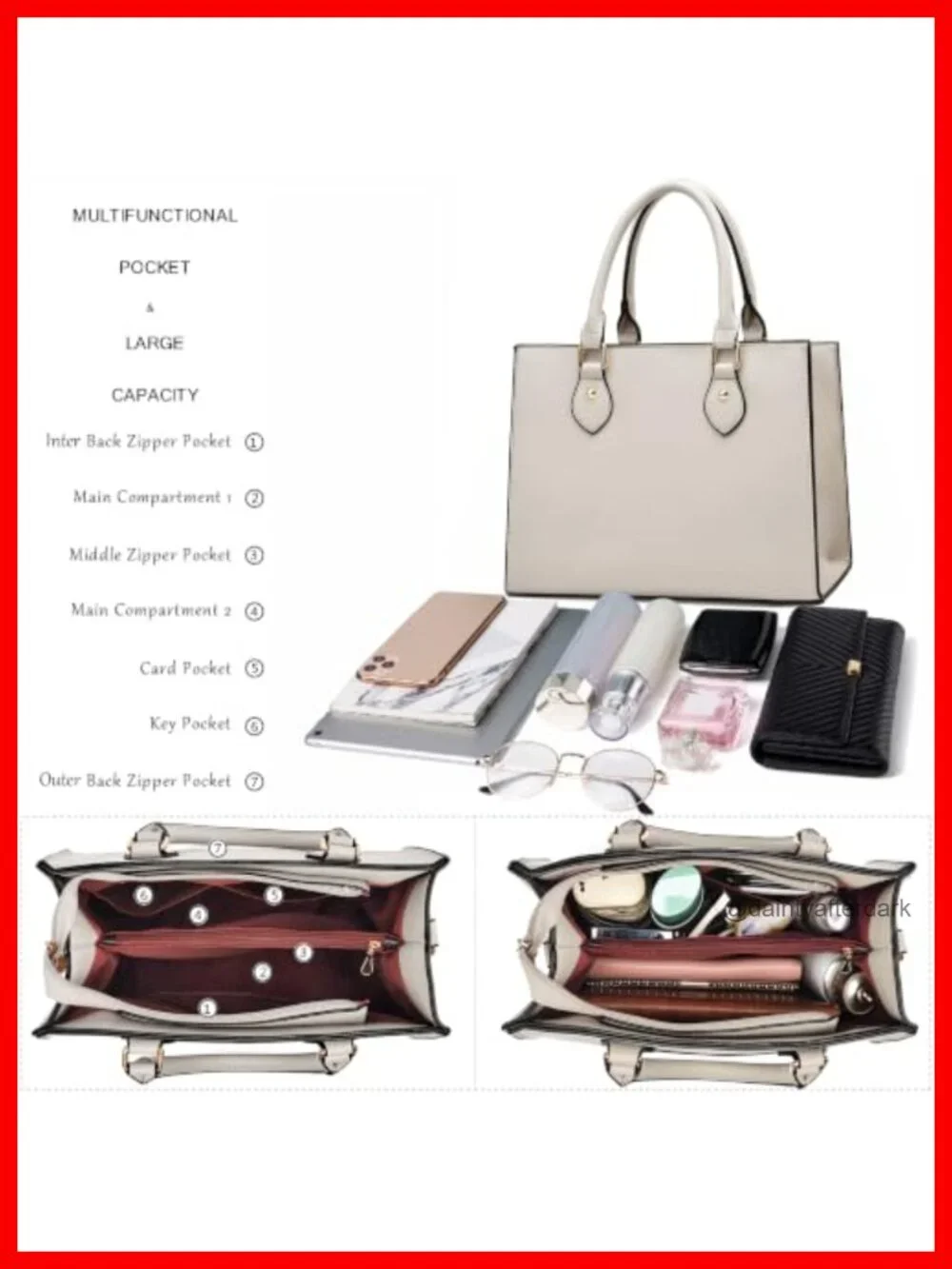 Women's PU Leather Satchel Handbag Crossbody Shoulder Tote